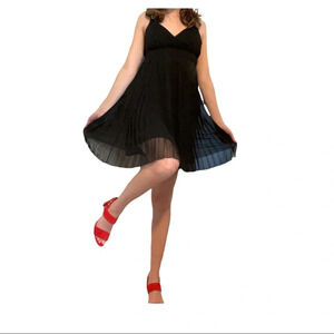 Club Monaco Silk Chiffon Pleated Dress